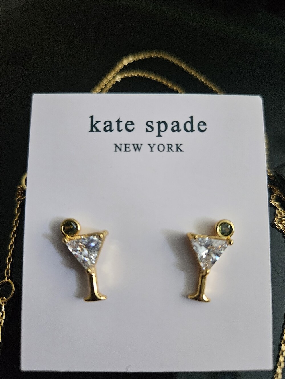 Kate Spade Shaken Or Stirred Necklace/ Earring Set - Picture 4 of 8